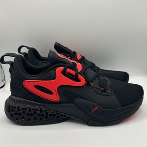 Puma Xetic Halflife Magma Running Shoes Black Red Mens Size 10.5
